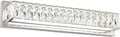 ZUZITO Crystal Bathroom Light Fixtures Over Mirror, 22.8in Modern LED Vanity Lights for Bath, Chrome Stainless Steel Bathroom Lighting, 6000K Bright White Light