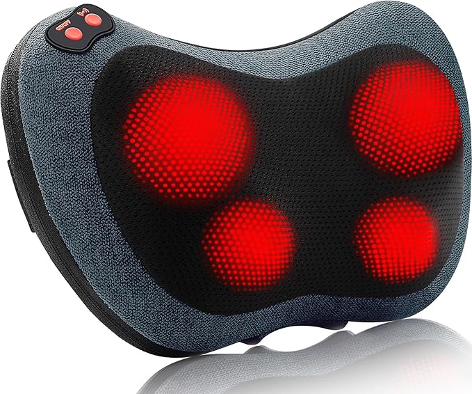 Papillon Mothers Day Gifts for Mom,Back Massager with Heat,Shiatsu Neck Massager Pillow for Back,Neck,Shoulder,Foot&Lower Back Pain Relief,Relaxation Gifts for Women/Mom/Fathers Day (Cyan Blue)