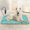 GOLOPET Large Dog Heating Pad 34x21in with Smart Thermostat Switch and Power Line Protection Tube,Obtained MET and UL Dual Certification,Waterproof Pet Pad, Suitable for Dogs of All Ages-Blue
