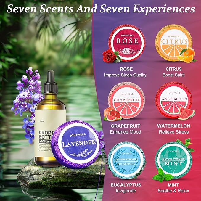 Shower Steamers Aromatherapy - 21Pcs Birthday Gifts for Women, Mothers Day Gifts for Mom Wife Grandma from Daughter Son, Self Care with Natural Essential Oils Relaxation Home SPA Gift Set