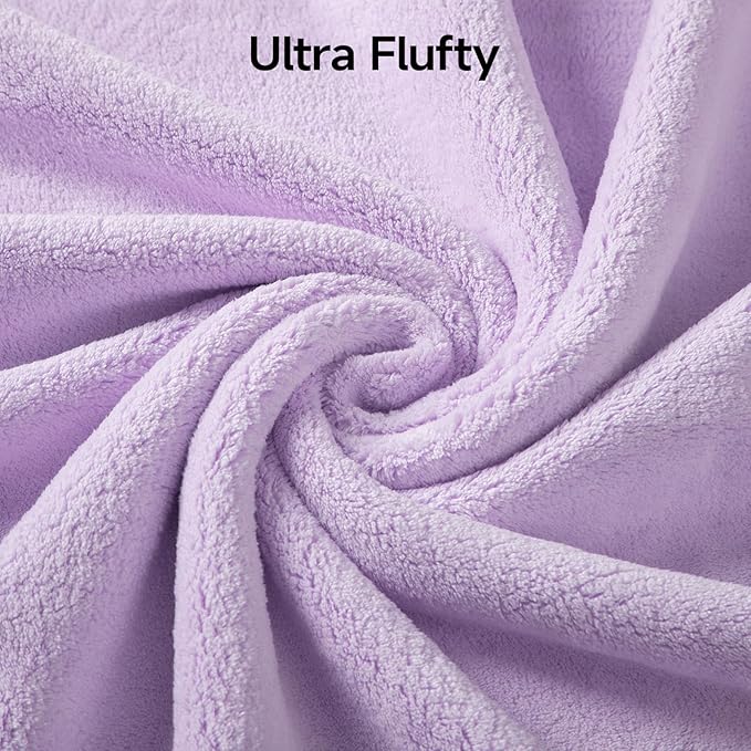 REDKISS 2 Pack Microfiber Extra Large Bath Sheets, 35 x 70 Inches, 670G, Soft and Absorbent, Quick Dry Oversized Bath Towels, Perfect for Bathroom, Plush Shower Towels for Spa, Gym & Hotel, Purple