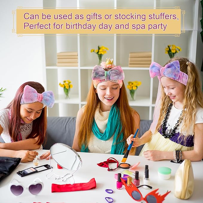 WSYUB Makeup&Skincare Headband, Spa Headband, Headbands for Washing Face, Stuffers for Teens Women, Bow Headbands for Girls Gifts, Easter Basket Stuffers