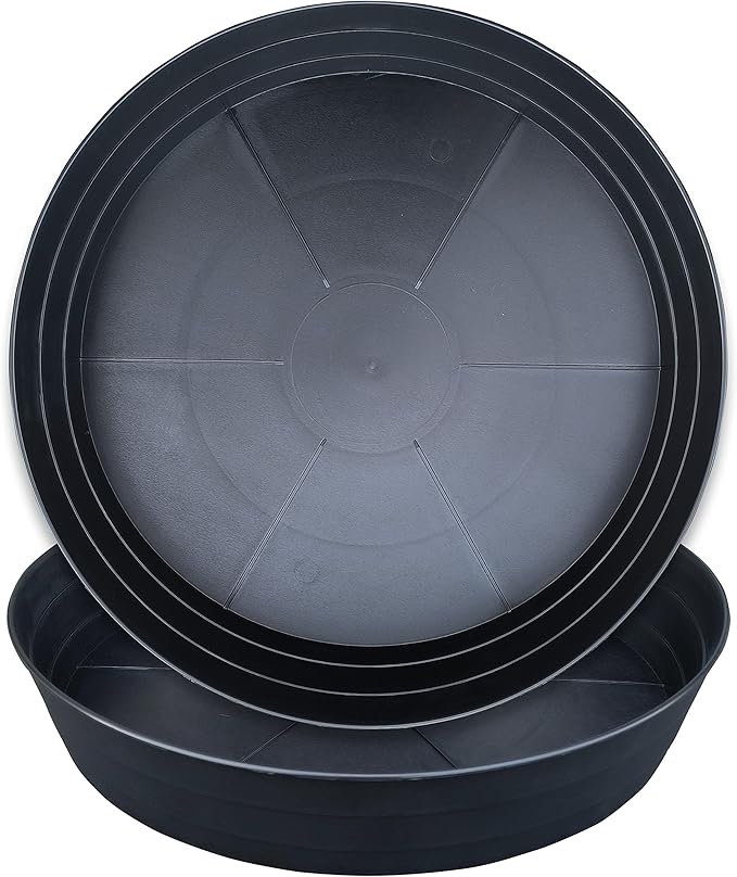 LWALRS Plant Saucer 12 Inch 2 Pack 10 12 14 16 18 20 25, Plastic Plant Trays for Pots，Extra-Deep Plant Water Dray Tray, Bird Bath Bowl, Heavy Flower Plant Saucers Indoors and Outdoor No Holes