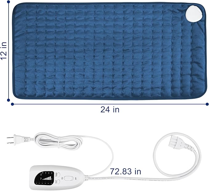 Electric Heating pad for Back Neck Shoulder Knee Arms Legs- Electric Heat Pads with 6 Heat Settings & Auto Shut Off &Dry/Moist Heat Heating Pad for Birthday Mother Father Girl Men Women