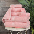 SUPERIOR Egyptian Cotton Pile 8 Piece Towel Set, Includes 2 Bath, 2 Hand, 4 Face Towels/Washcloths, Ultra Soft Luxury Towels, Thick Plush Essentials, Guest Bath, Spa, Hotel Bathroom, Tea Rose