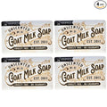 Legend's Creek Farm Goat Milk Soap - Triple Milled Cleansing Moisturizing Bar for Hands and Body - 9 Oz Creamy Lather, Nourishing, Natural Soap for Sensitive Skin (Unscented, Pack of 4)