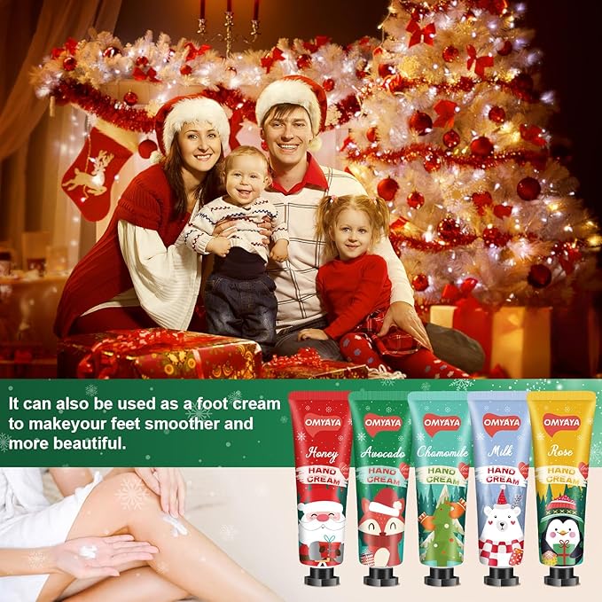 40 Pack Bulk Christmas Gifts, Mini Hand Cream Set, Bulk Christmas Gifts for Corworkers, Hand Lotion Travel Size, Stocking Stuffers for Women, Hand Creams for Dry Cracked Hands, Small Holiday Gifts