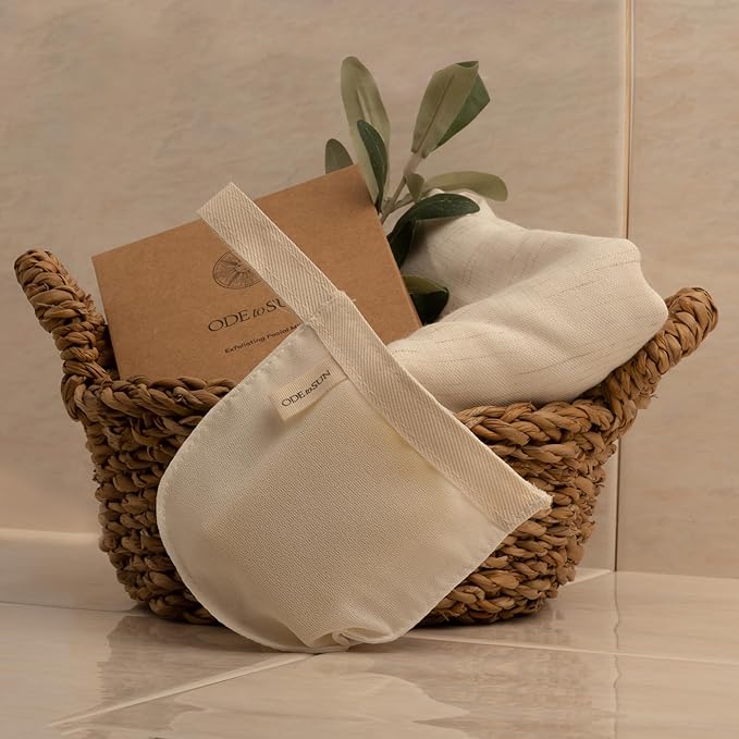 Silk Facial Scrub Exfoliator Mitts – Deep Exfoliating Gloves for Face & Body – Gentle Skin Cleanser Mitt for Removing Dead & Dry Skin – Exfoliating Scrub Tool for Healthy, Radiant Skin