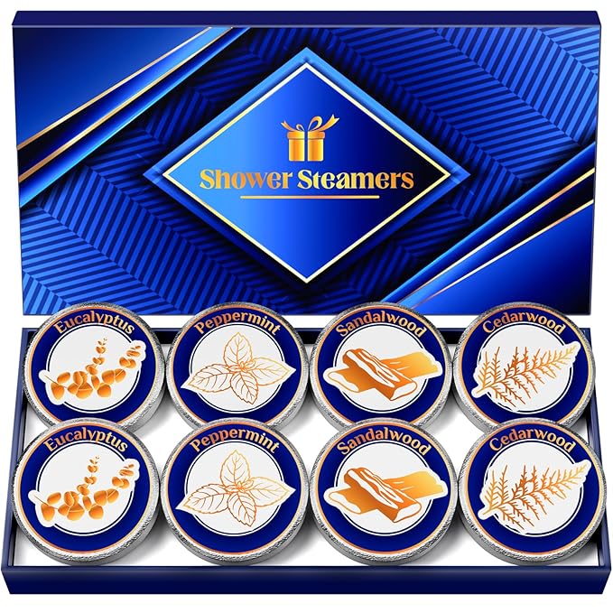 Shower Steamers for Men, Dad Gifts for Father Day, Teacher Appreciation Gifts for Men, Shower Bombs Aromatherapy Relaxation SPA Birthday Gifts for Husband Boyfriend Teen Boys