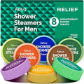 Shower Steamers for Men - 8 Pack Shower Bombs Aromatherapy with Essential Oils, Dad Gifts for Fathers Day, Birthday Gifts for Men, Relaxation Mens Gifts Ideas
