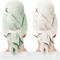ROLSHOL 2 Packs Large Microfiber Hair Towels for Women, Super Absorbent & Quick Dry Hair Towel Wrap for Curly Hair Long & Short Hair- Anti-Frizz Hair Turbans for Wet Hair - 27.5''*39.4''