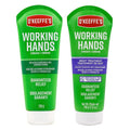 O'Keeffe's Working Hands Hand Cream Plus Night Treatment Cream Bundle - 7 oz Tubes (2 Total) - Repairing Skincare for Cracked, Dry Hands