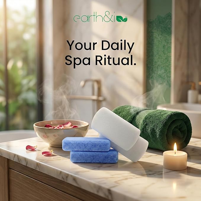 Earth & I Pumice Stone for Feet – 6-Pack Callus Remover Set | 3 Coarse + 3 Fine Dual-Grit Dead Skin Scrubber & Heel Exfoliator for Baby-Soft Feet