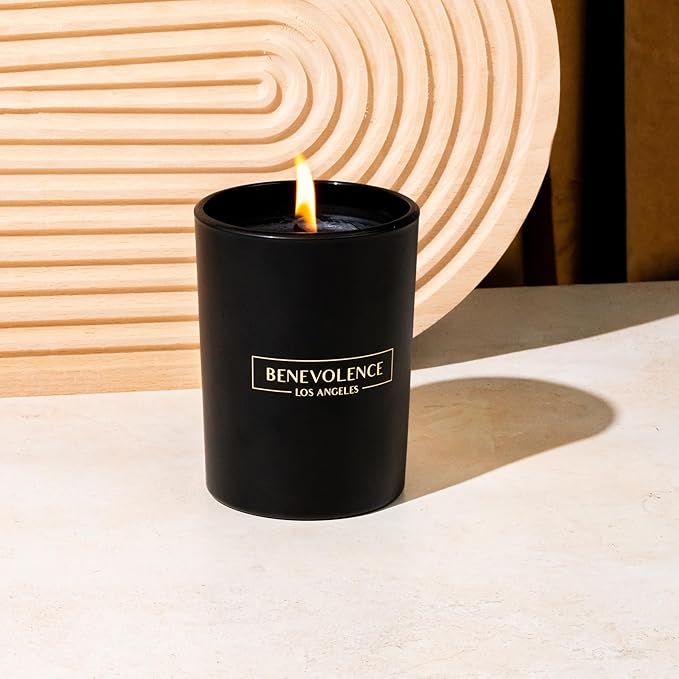 Benevolence LA Black Berries (Baies) Scented Candle | Soy Christmas Candles, Black Candle for Home | Holiday Candles Gifts for Women and Men | Home Fragrance | Aromatherapy | Bathroom Freshener | 10oz