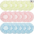 18Pcs Plastic Shower Caps for Women Reusable Waterproof Bath Caps Bathing Hair Cap Shower Caps for Shower,Spa,Salon,Housework,Girls,Home,Travel (Pink+Blue+Green)