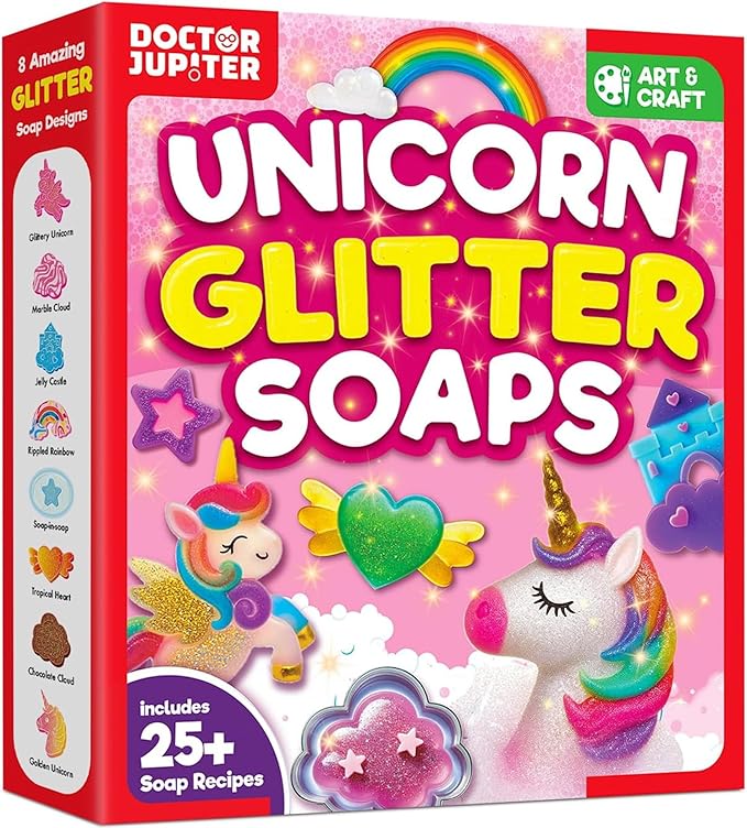 Doctor Jupiter Unicorn Soap Making Kit - Girls Crafts DIY Project for 4+ Year Old Kids | Unicorn Girl Gifts, Birthday Gift Ideas for Ages 4 5 6 7 8 12, Unicorn Toys