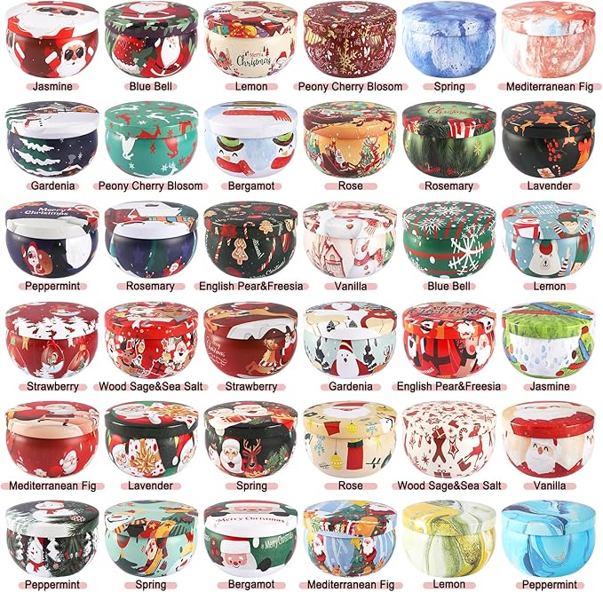 WPONSZU 36 Pack Christmas Scented Candles,Candvent Calendar 2025,Gift Set 2.5oz Strong Fragrance jar Candles,for Home Scented Decoration Birthday Valentine'sDay