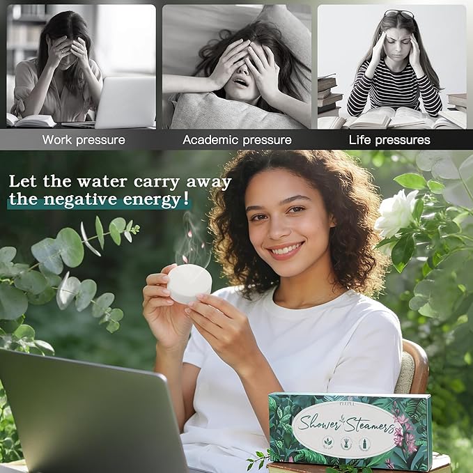 Shower Steamers Aromatherapy Mothers Day Gifts for Women - 10 Pack, Gifts for Wife Mothers Daughter Sister Stress Relief & Relaxation Self Care Home Spa Essential.