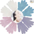 8 PCS ROTOPATA Deep Exfoliating Gloves Mitt with Hanging Loop for Shower, Spa, Body Scrubs, Dead Skin Cell Remover Bathing Accessories