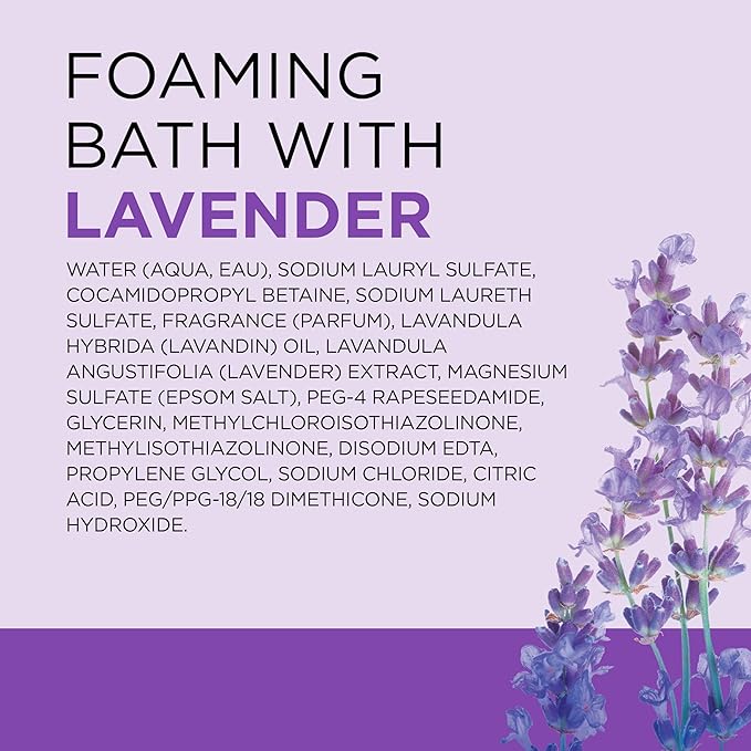 Dr Teal's Foaming Bath with Pure Epsom Salt, Soothe & Sleep with Lavender, 34 fl oz