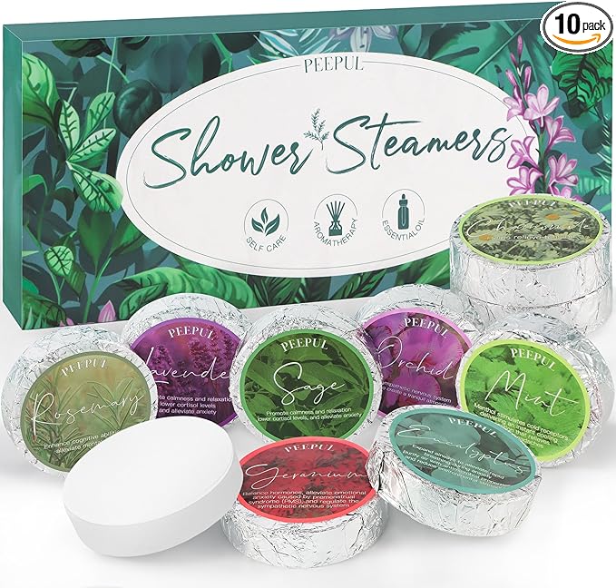 Shower Steamers Aromatherapy Mothers Day Gifts for Women - 10 Pack, Gifts for Wife Mothers Daughter Sister Stress Relief & Relaxation Self Care Home Spa Essential.