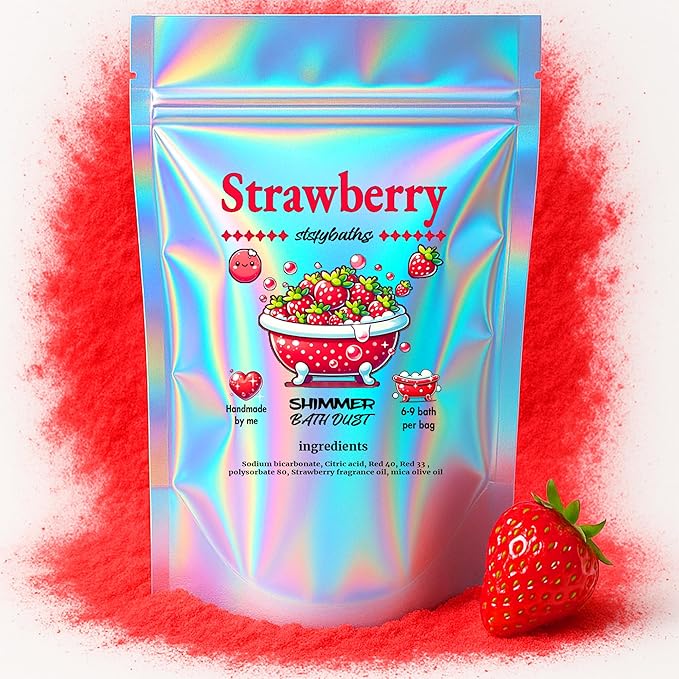 Shimmer Bath Bomb (Red, Large)