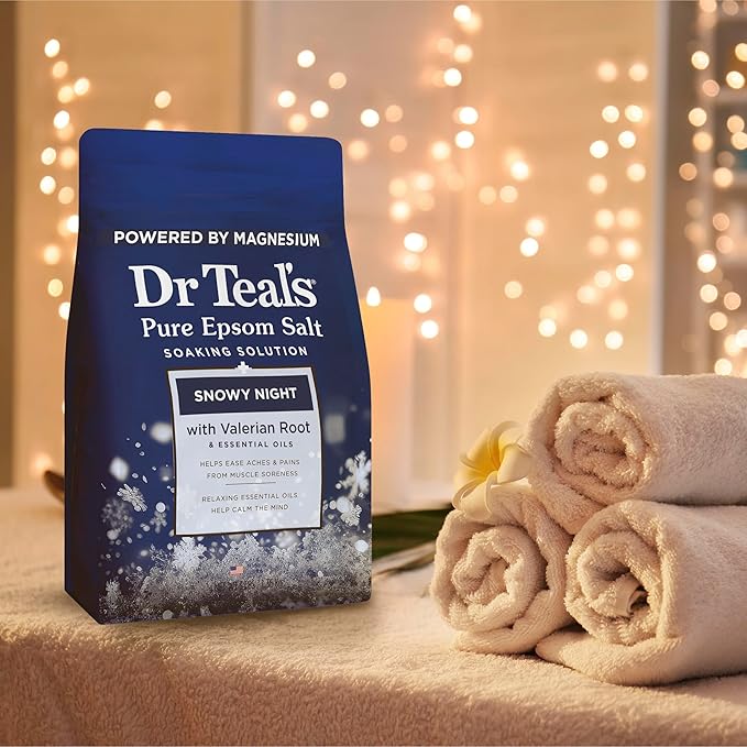 Dr Teal's Epsom Salt Magnesium Soak, Snowy Night, 3 lbs