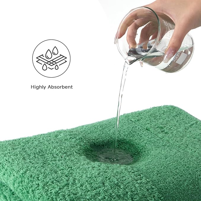 REDKISS Towels 2 Pack Luxury Extra Large Bath Towels Set 30 x 58 Inches – 100% Cotton, Ultra Soft Highly Absorbent & Quick Dry Towels for Bathroom, Gym, Hotel, Spa, Forest Green