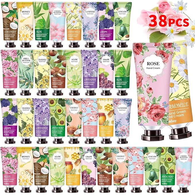 INALIER Mothers Day Gifts-38 Pack Hand Cream Bulk, Stocking Stuffers for Women,Teen Girls,Coworkers & Teachers, Nurses Gifts, Hand Cream for Dry Cracked Hands,Mini Travel Size Hand Lotion