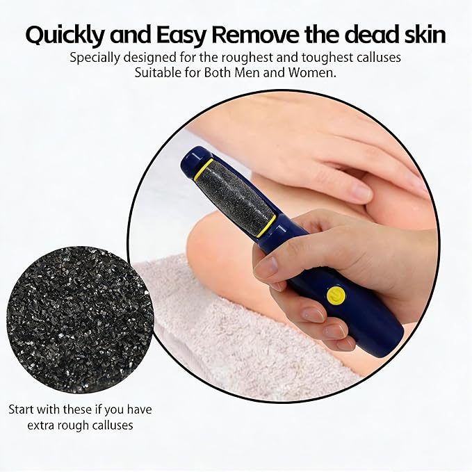 12 Pcs Replacement Rollers Compatible with Dr Scholl's Callus Remover and Amope Pedi-Perfect Pro Electric Foot File - Extra Coarse