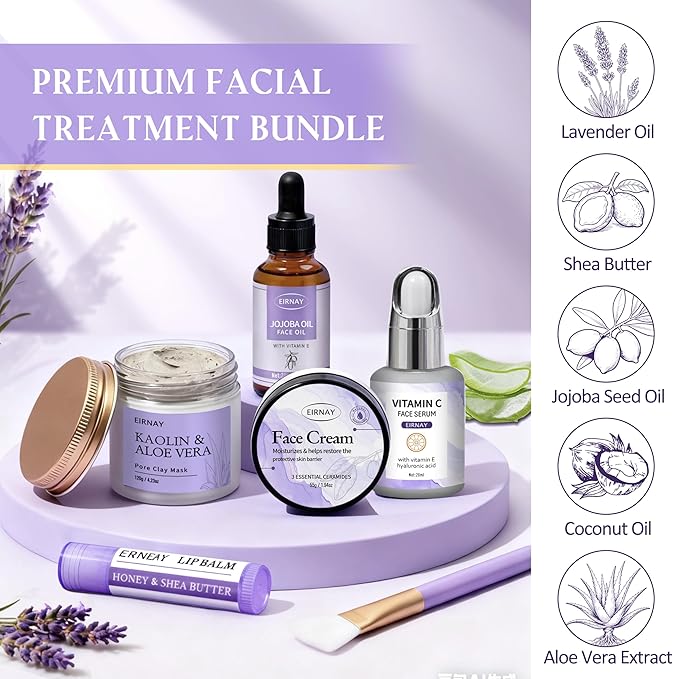 Mothers Day Gifts for Women, Spa Gifts Basket for Women, 21pcs Lavender Bath and Body Gift Basket, Self Care Gifts, Facial Skin Care Set, Birthday Gifts for Mom, Wife, Girlfriend, Sister