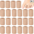 Blulu 24 Pieces Toe Tubes 0.98 Inches Cushion Tube Corn Pads for Toes Sleeves Soft Gel Protectors for Cushions Corns Blisters Calluses 3 Size(Skin Color,Medium Size)