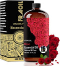 Rose Essential Oil, Rose Oil 16 Fl Oz 480 ML for Diffuser Humidifier Yoga Cleaning DIY Candle Soap Making Perfume Gift for Women Essential Oils FRAOIL (Rose 16 Fl Oz (Pack of 1))