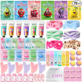 72 PCS Spa Party Supplies for Girls,Spa Party Favors Include Face Masks Skincare, Lip Balm, Under Eye Patches, Foot Bath Bomb,Spa Headband, Sleepover Party Supplies Spa Birthday Kit for Women
