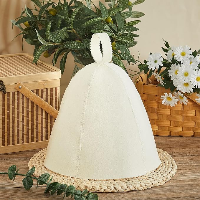 JaGely Sauna Hat for Men Women Sauna Hat Vaporarium Cap Russian Banya Cap for Bath House Accessories