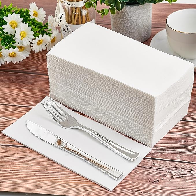 800PACK Disposable Hand Towels for Bathroom, Soft and Absorbent Paper Guest Towels Disposable Decorative Bathroom Hand Napkins for Kitchen, Parties, Weddings, Dinners
