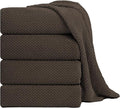 Smuge Extra Large Bath Towel Sheet Set 35x70 Inches - Oversized Bath Towels Set,Large Microfiber - Quick Dry,Lightweight,Super Soft,Highly Absorbent Towel Set for Bathroom,Pack of 4(Seal Brown)