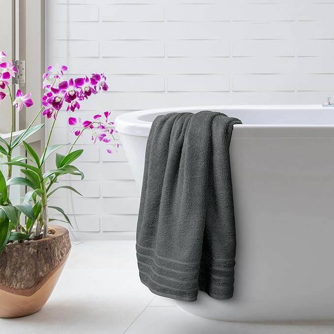 Avalon Towels Bath Towels Set of 4, Size 30 x 60 Inches, Highly Soft and Absorbent, Quick Drying, Lightweight, Perfect for Daily Use