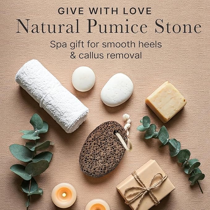 Pumice Stone for Feet - Natural Lava Stone Foot Exfoliator, Callus Remove for Feet, Hands & Dead Skin, Foot Scrubber for Pedicure & Cracked Heels, Strong & Durable Design for Smooth & Soft Feets