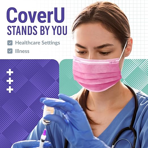 Medtecs Face Mask Disposable – Available in 50 & 2,000 pcs – ASTM Level 1, 3-Ply Breathable, Soft Fit – Adult Size – Ideal for Commuting & Daily Wear