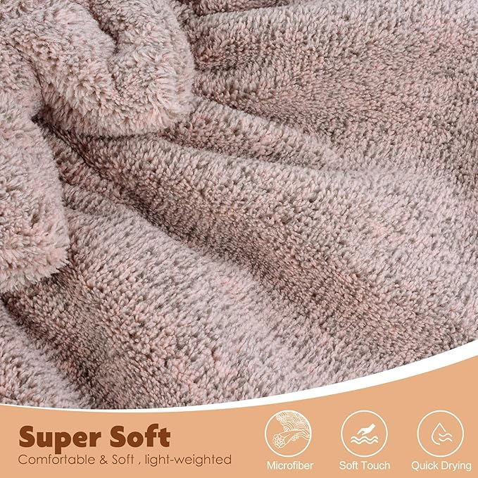 SUNLAND Microfiber Women Bath Towel Wrap and Hair Drying Towel Set,Adjustable Soft Body Wraps Dress with Hair Towels, Super Absorbent to Quick Drying 32 Inch x 60 Inch