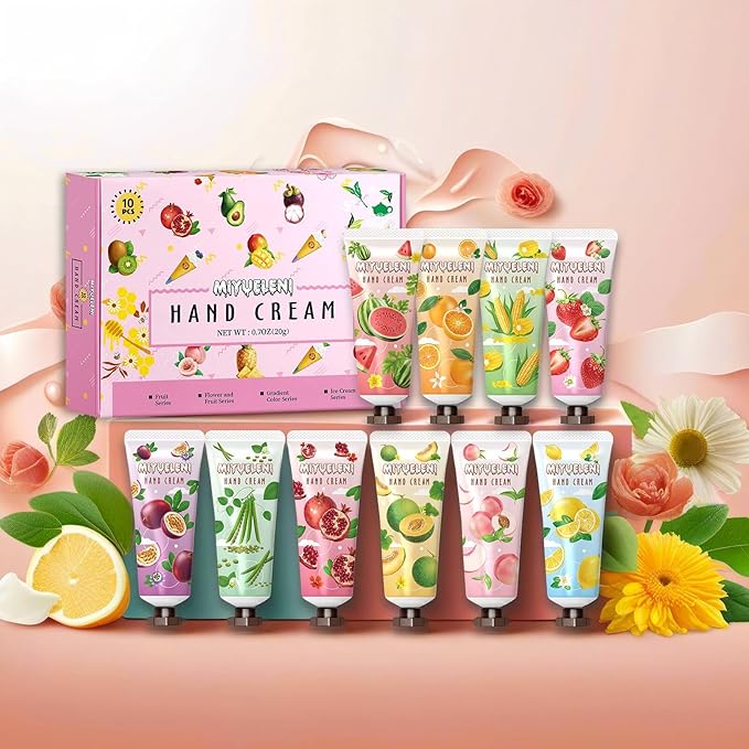 Hand Cream Gift Set 10 Pack, Mothers Day Gifts,Moisturizing Hand Lotion Travel Size for Dry Hands, Gifts for Women&Teen Girls, Teacher Appreciation Gifts,Nurses Week Gifts, Small Gifts