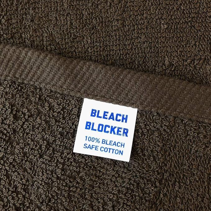 Arkwright Bleach Resistant Salon Towels 12 Pack - 100% Cotton Hair Towels, Soft, Absorbent, Quick Dry Spa & Barber Towels for Hair Stylist, Nail Salon & Esthetician, 16 x 28, Brown