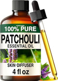 100% Pure Patchouli Oil - 4 Fl Oz Patchouli Essential Oil for Hair, Skin, Diffuser, Aromatherapy & DIY Soap Making Scent