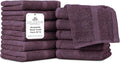 100% Cotton Wash Cloth for face & Body Set of 12, (12 x 12 inches) Sustainable, Soft, Highly Absorbent, Combed Cotton Wash Cloths Pack of 12 for Hotels, Spa, Bathroom, Dorm, Burgandy