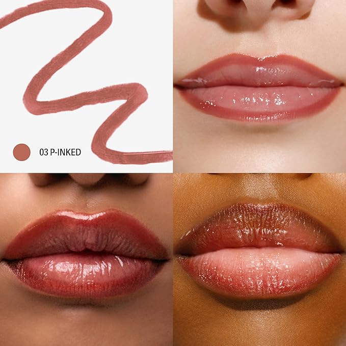 Sacheu Lip Liner STAY-N Peel Off Lip Stain — Long Lasting Waterproof Lip Tint with Hyaluronic Acid & Vitamin E — Transfer Proof Matte Finish, Vegan & Cruelty-Free (p-INKED & Bunny Ear)