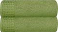 GLAMBURG 100% Cotton 2 Pack Oversized Bath Towel Set 28x55 Inches, Ultra Soft Highly Absorbant Compact Quickdry & Lightweight Large Bath Towels, Ideal for Gym Travel Camp Pool - Kiwi Green