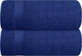 Belizzi Home Cotton 2 Pack Oversized Bath Sheet 35x70, Large Bath Sheet, Ultra Soft, Absorbent, Compact, Eco-Friendly, Recyclable, Quick Drying and Lightweight Towel - Navy Blue