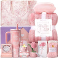 Birthday Gifts for Women, 10PCS Relaxing Self-Care Gift Basket with Flannel Blanket, 40 oz Tumbler, and Tote Bag – Get Well Soon Gift for Women Mom, Wife, Sister, Friends