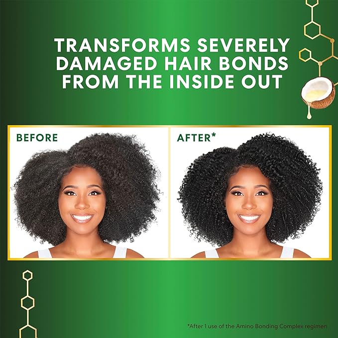 Palmer's Amino Bonding Complex Hair Mask, Intense Conditioning Masque Pack with Coconut Oil & Vitamin E, Heat Protectant, Anti Frizz, Adds Shine, Protects Hair Growth, All Hair Types, 2.1 oz packette